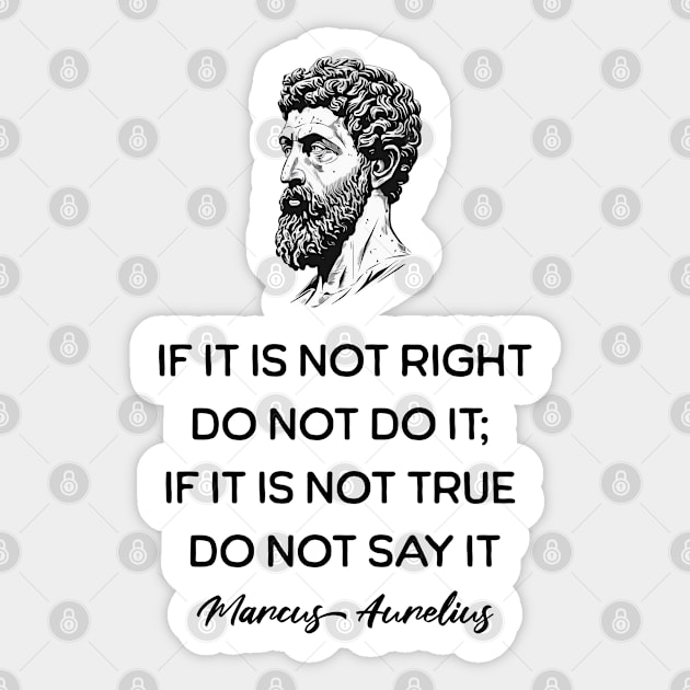 Marcus Aurelius Stoic Quote Sticker by Stoic King